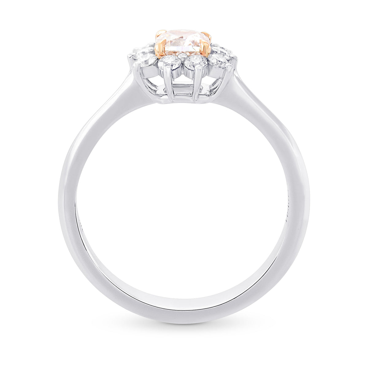 Fancy Light Purplish Pink Cushion Diamond Halo Ring