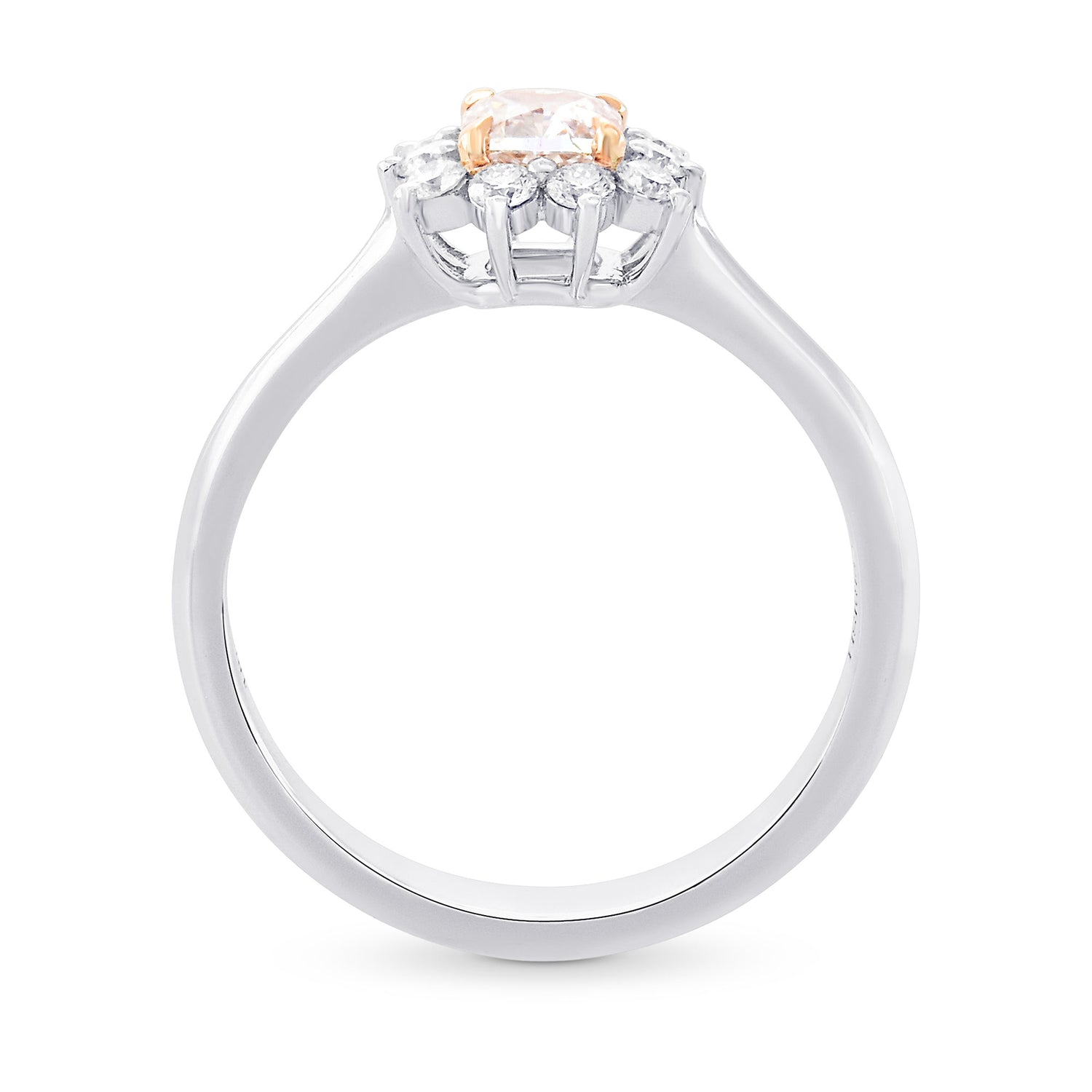 Fancy Light Purplish Pink Cushion Diamond Halo Ring