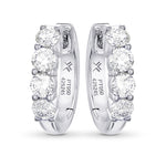 Round Diamond Hoop Earrings