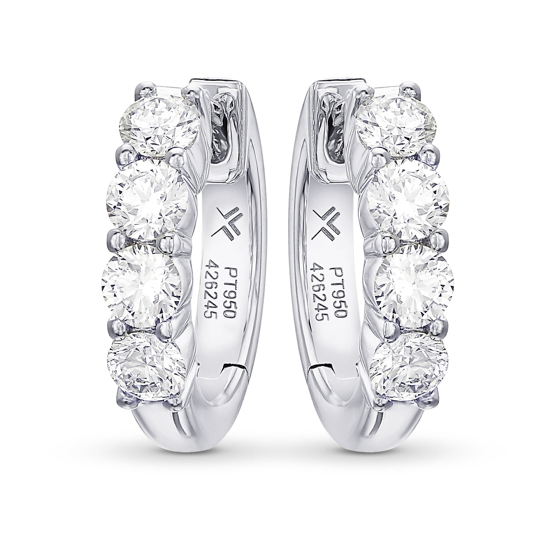 Round Diamond Hoop Earrings
