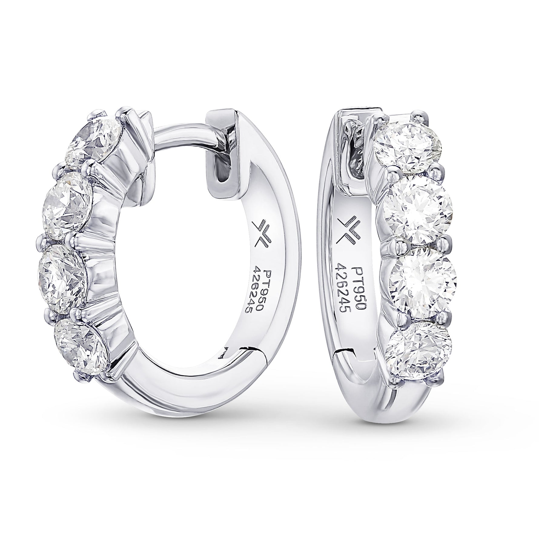 Round Diamond Hoop Earrings