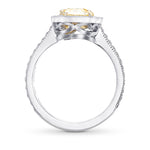 Fancy Yellow Cushion Diamond Halo Ring