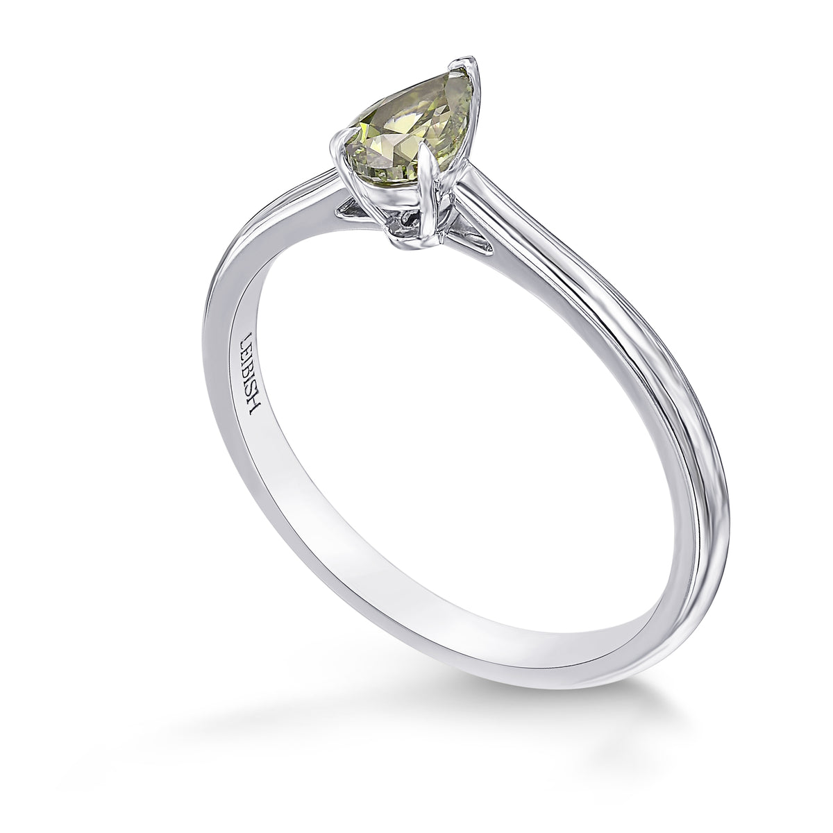 Chameleon Pear Diamond Solitaire Ring
