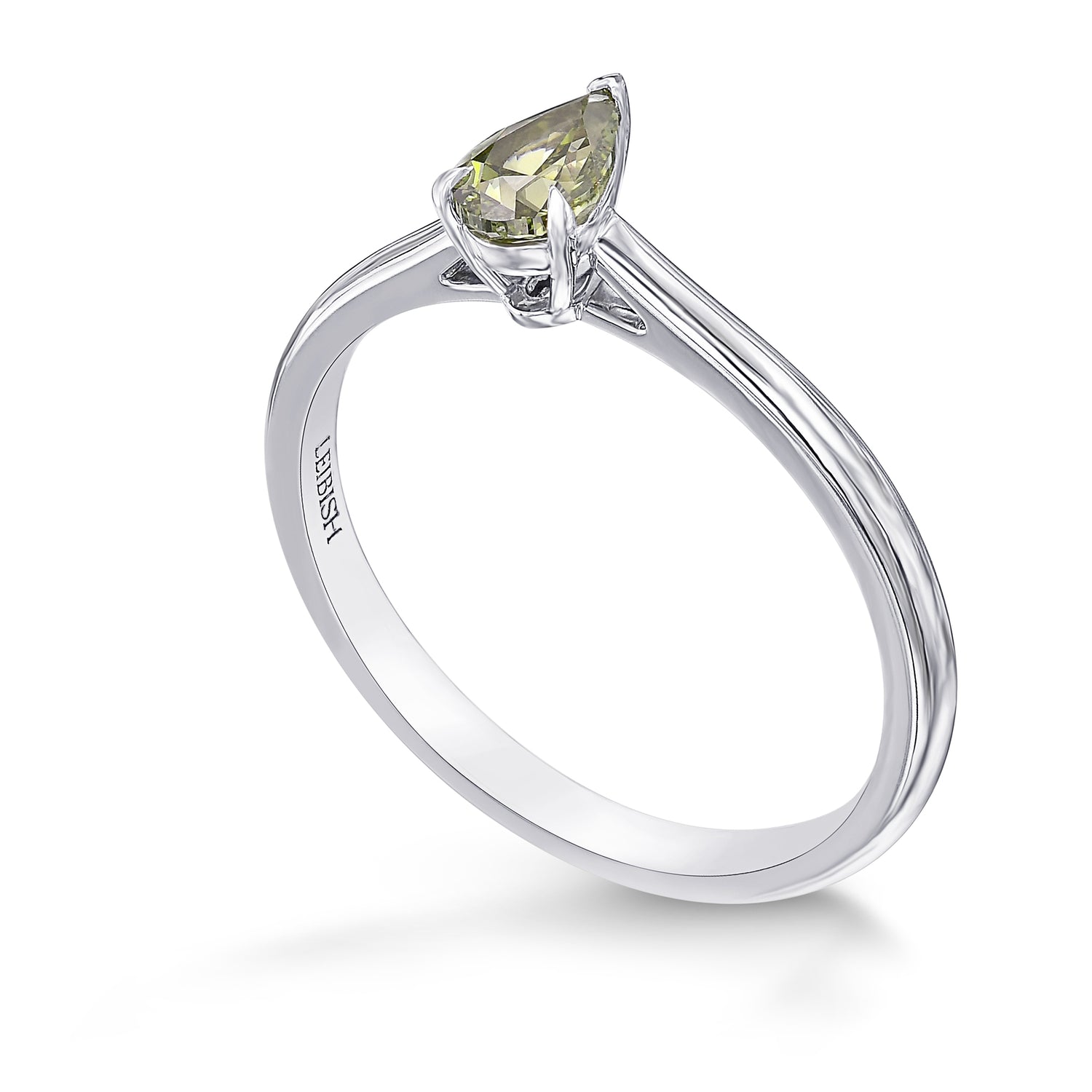 Chameleon Pear Diamond Solitaire Ring