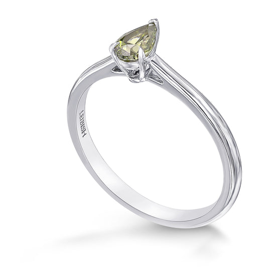 Chameleon Pear Diamond Solitaire Ring