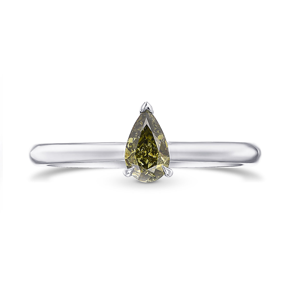 Chameleon Pear Diamond Solitaire Ring