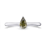 Chameleon Pear Diamond Solitaire Ring