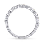 11 Stone Multicolored Diamond Stackable Bezel Band Ring