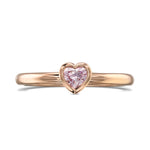 Fancy Light Pink Heart Solitaire Diamond Ring 