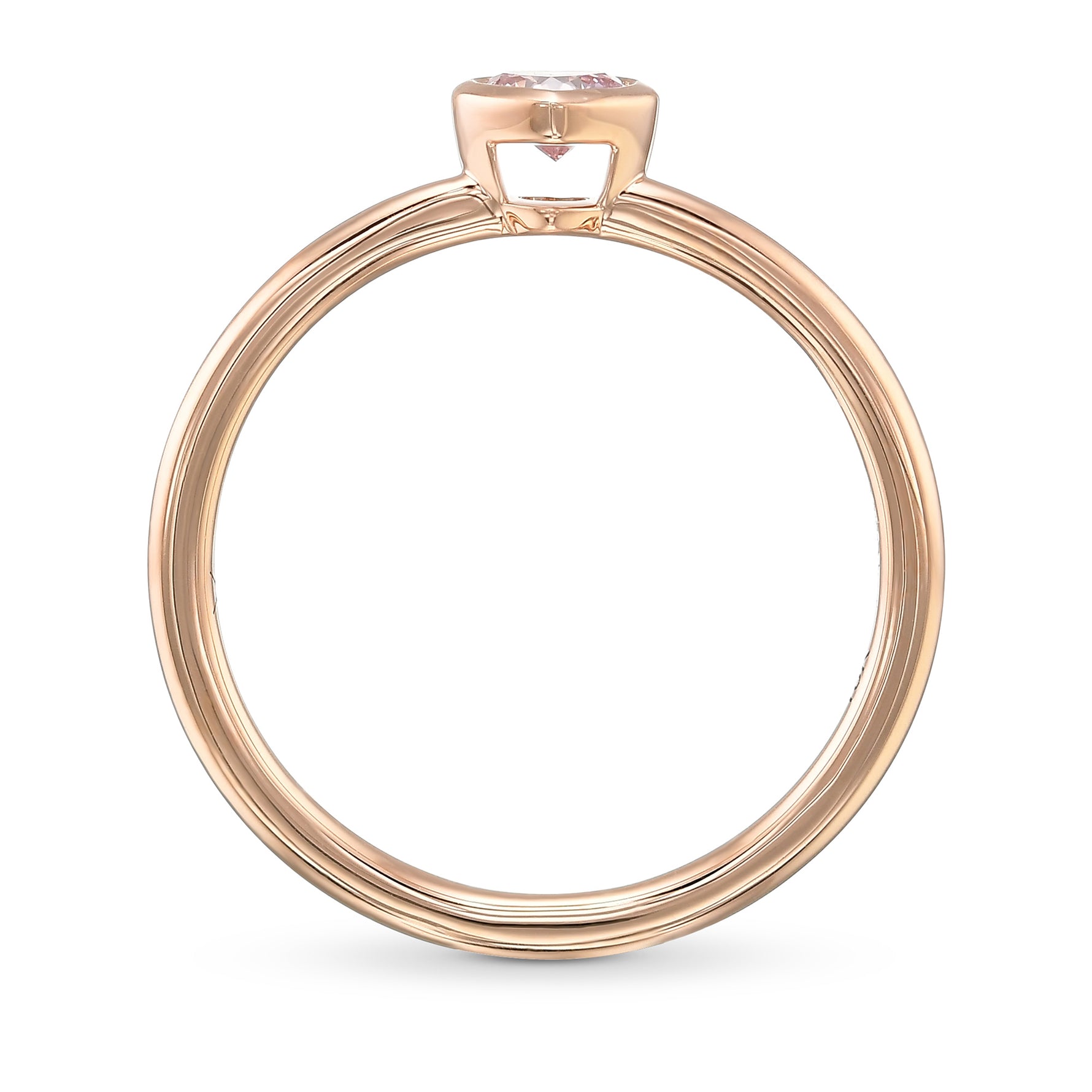 Fancy Light Pink Heart Solitaire Diamond Ring 