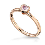 Fancy Light Pink Heart Solitaire Diamond Ring 