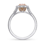 Argyle Fancy Light Pink Heart & Pear Shape Diamond Dress Ring 