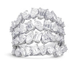 Mixed Shape Four Band Diamond Ring