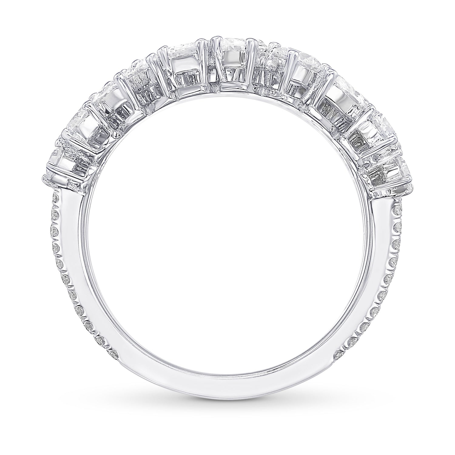 Mixed Shape Four Band Diamond Ring