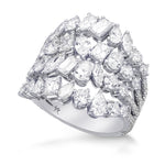 Mixed Shape Four Band Diamond Ring
