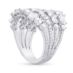Mixed Shape Four Band Diamond Ring