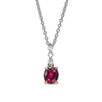 Oval Pigeon Blood Burmese Ruby Drop Pendant