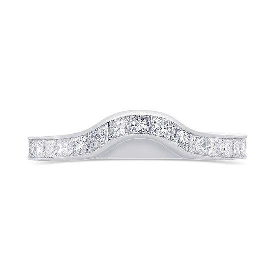 Princess Shape Diamond Wedding Band 