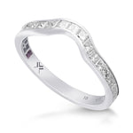 Princess Shape Diamond Wedding Band 