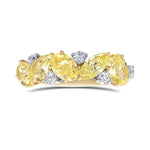 Fancy Yellow Mix and Collection Diamonds Band Ring