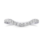 Contoured Pave Diamond Wedding Band