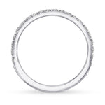 Contoured Pave Diamond Wedding Band