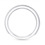 Contoured Milgrain Diamond Wedding Band