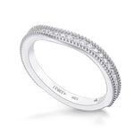 Contoured Milgrain Diamond Wedding Band