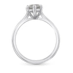 Fancy Gray Pear Diamond Solitaire Ring