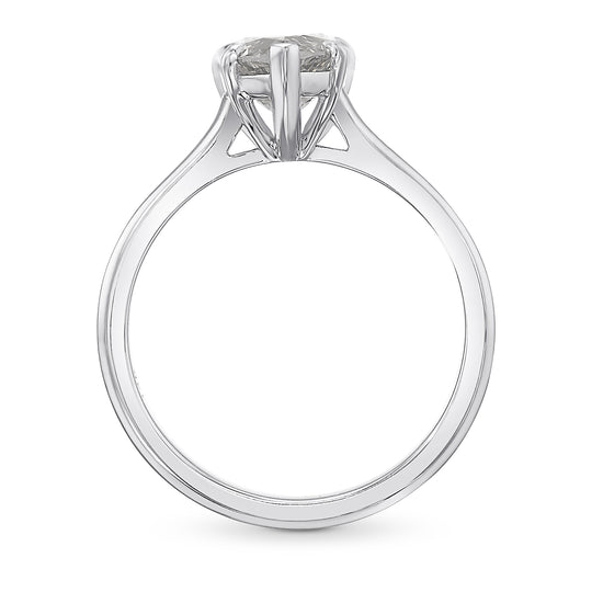 Fancy Gray Pear Diamond Solitaire Ring