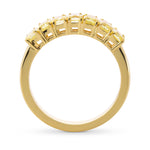 Fancy Intense Yellow Radiant 7 Stone Band Ring