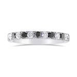 Black and Collection color Diamond Half-Eternity Wedding Band Ring