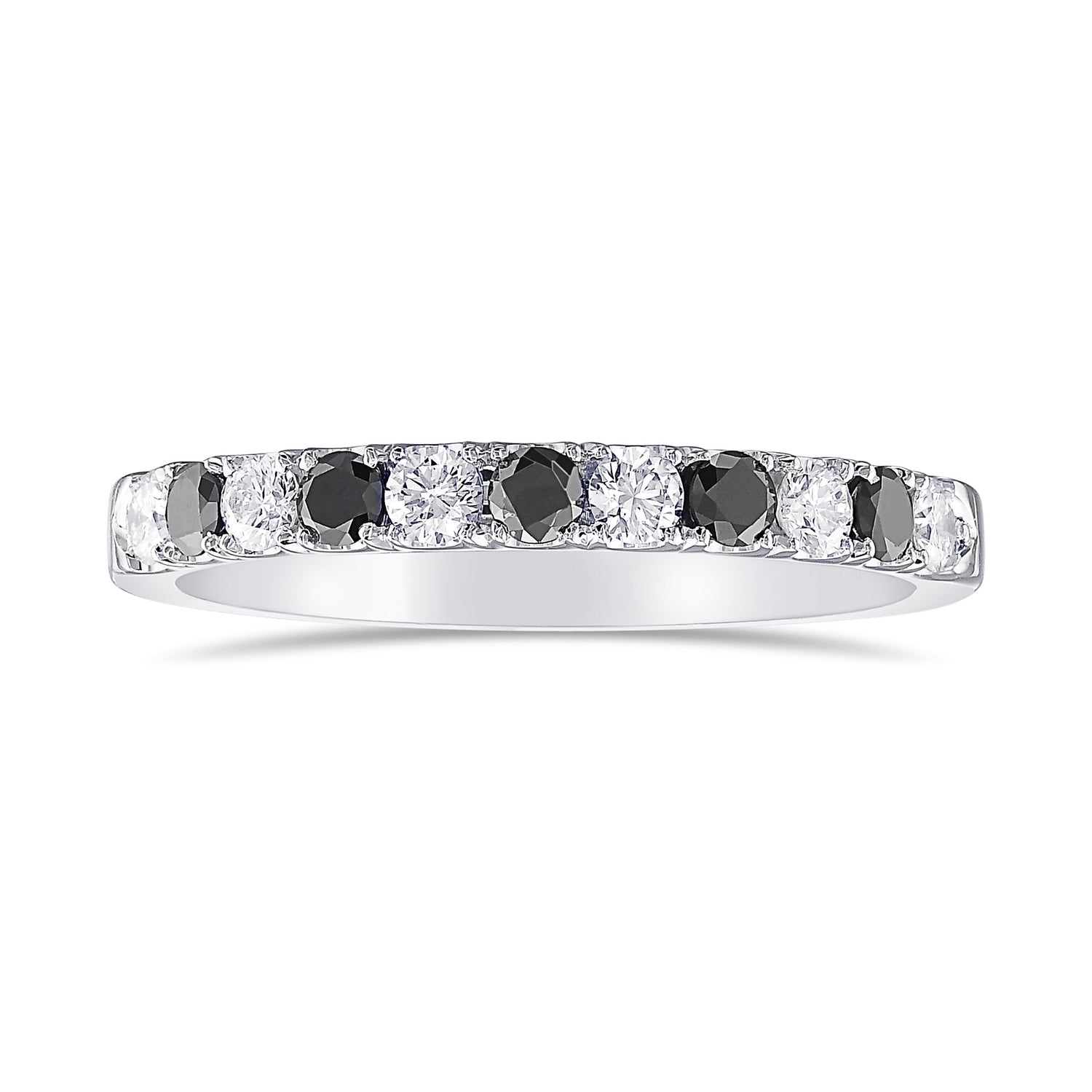 Black and Collection color Diamond Half-Eternity Wedding Band Ring