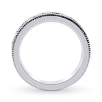 Multicolored Diamond Milgrain Band Ring