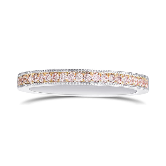 Fancy Light Pink Diamond Milgrain Band Ring