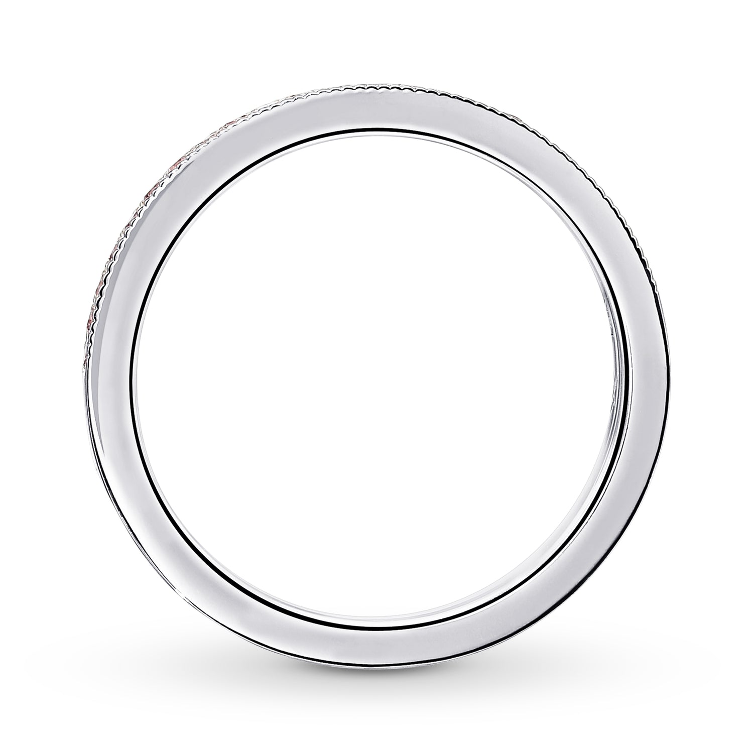 Fancy Light Pink Diamond Milgrain Band Ring