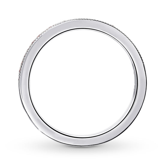 Fancy Light Pink Diamond Milgrain Band Ring