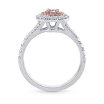Argyle Fancy Pink Round Diamond Double Halo Ring