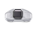 Black Radiant Diamond Gents Ring