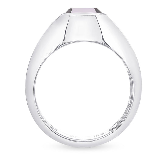 Black Radiant Diamond Gents Ring