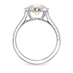 Fancy Yellow Round Halo Diamond Ring
