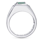 Green Colombian Emerald Gents Ring