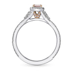 Fancy Intense Pink Princess & Pear Diamond Ring