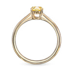 Fancy Vivid Yellow Oval Solitaire Diamond Ring