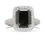 Fancy Black Emerald Diamond Engagement & Wedding Ring Set