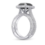 Fancy Black Emerald Diamond Engagement & Wedding Ring Set