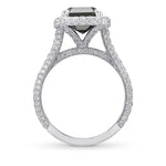 Fancy Black Emerald Diamond Engagement & Wedding Ring Set