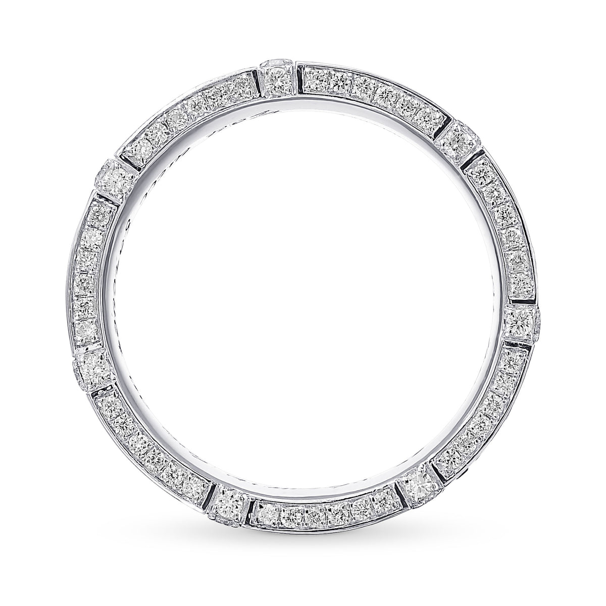 Black and White Pave Diamond Man's Ring