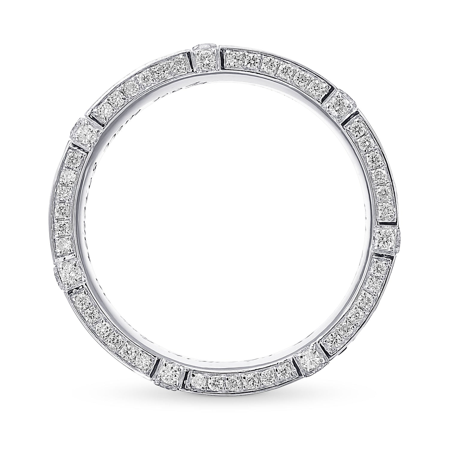 Black and White Pave Diamond Man's Ring