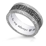 Black and White Pave Diamond Man's Ring